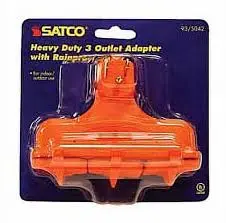Satco Heavy D. Adapter 3 Outlet 