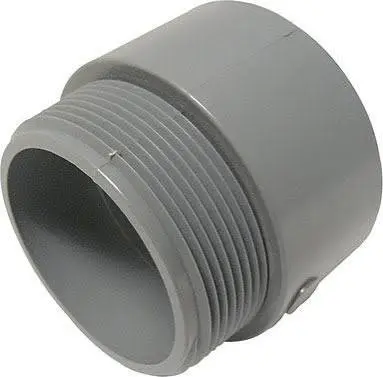 2-1/2" Macho | Adapter PVC Gris
