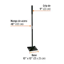 [11228] Pison 10" x 10" C/Mango Acero 