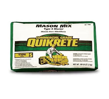 [NO. 1136] Mason Mix Type S 60# Quikrete 